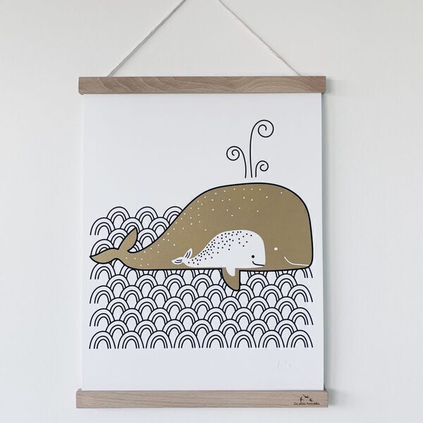 AFFICHE BALEINES 30X40CM