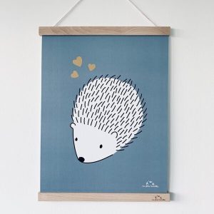 AFFICHE DOREE HERISSON 30X40CM