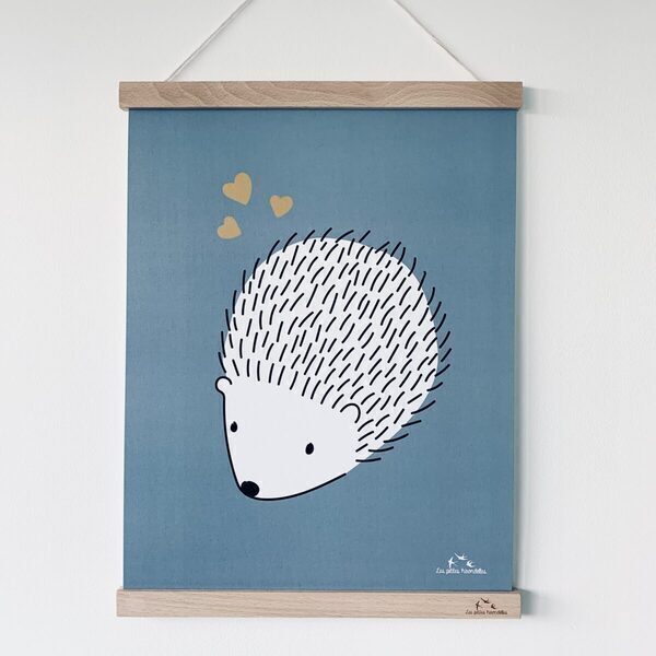 AFFICHE DOREE HERISSON 30X40CM