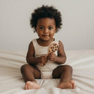 Alternative view of BROSSE BEBE EN BOIS NATUREL GRAOUU