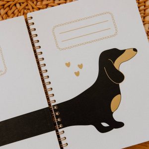 CARNET TECKEL SPIRALES A5